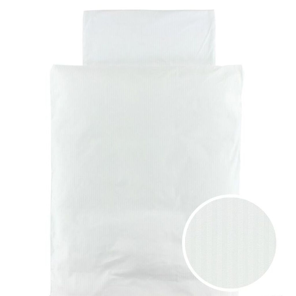 Nørgaard Madsens Sengetøj - Baby - Hvid m. striber