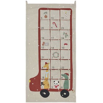 OYOY Julekalender - Bus - Clay/Rød