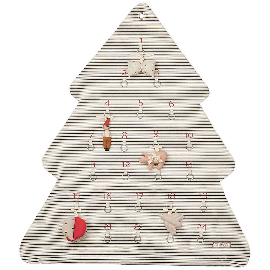 Liewood Kalender - Natalie Christmas - Stripes Sandy/Classic Nav