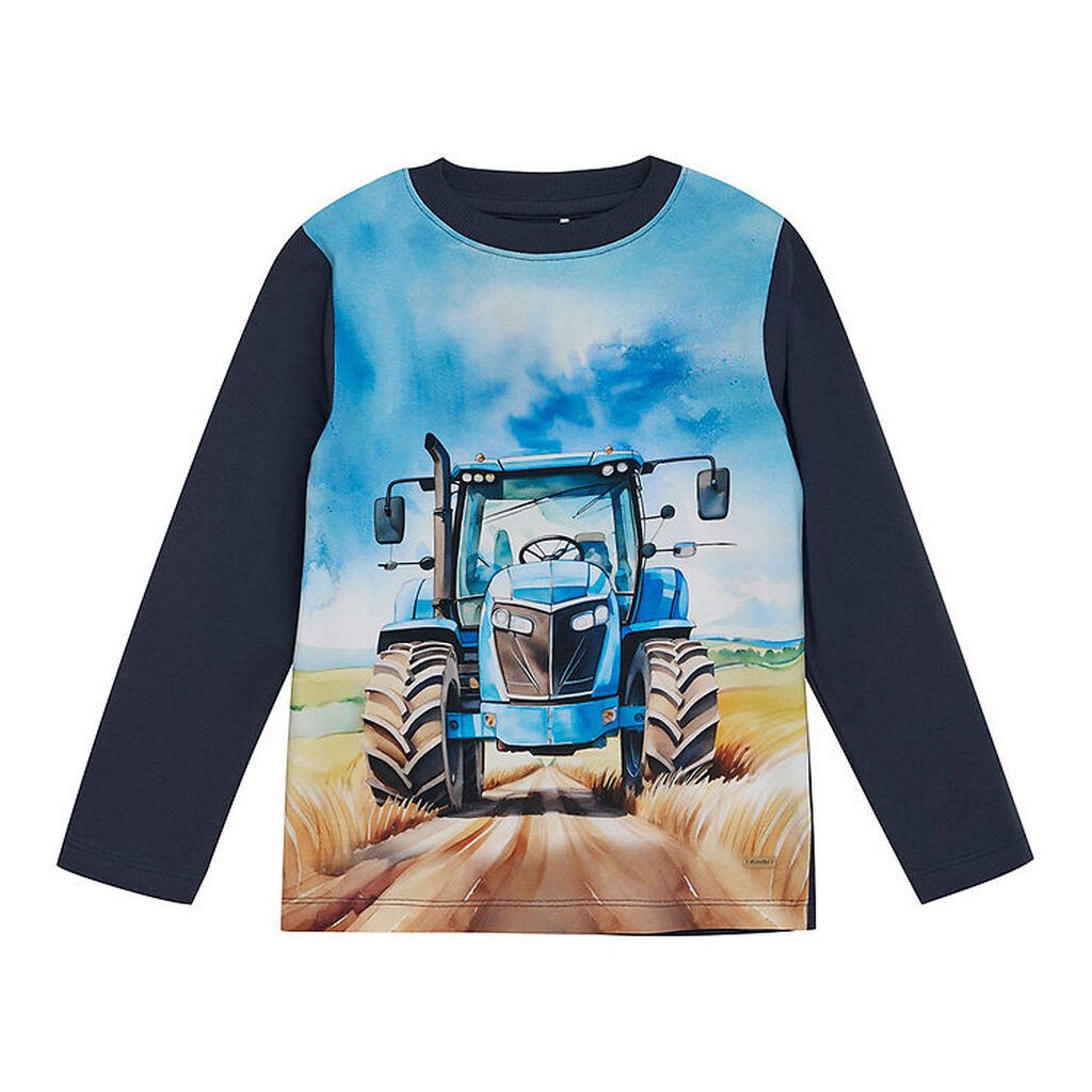 Minymo Bluse - Blue Nights m. Print