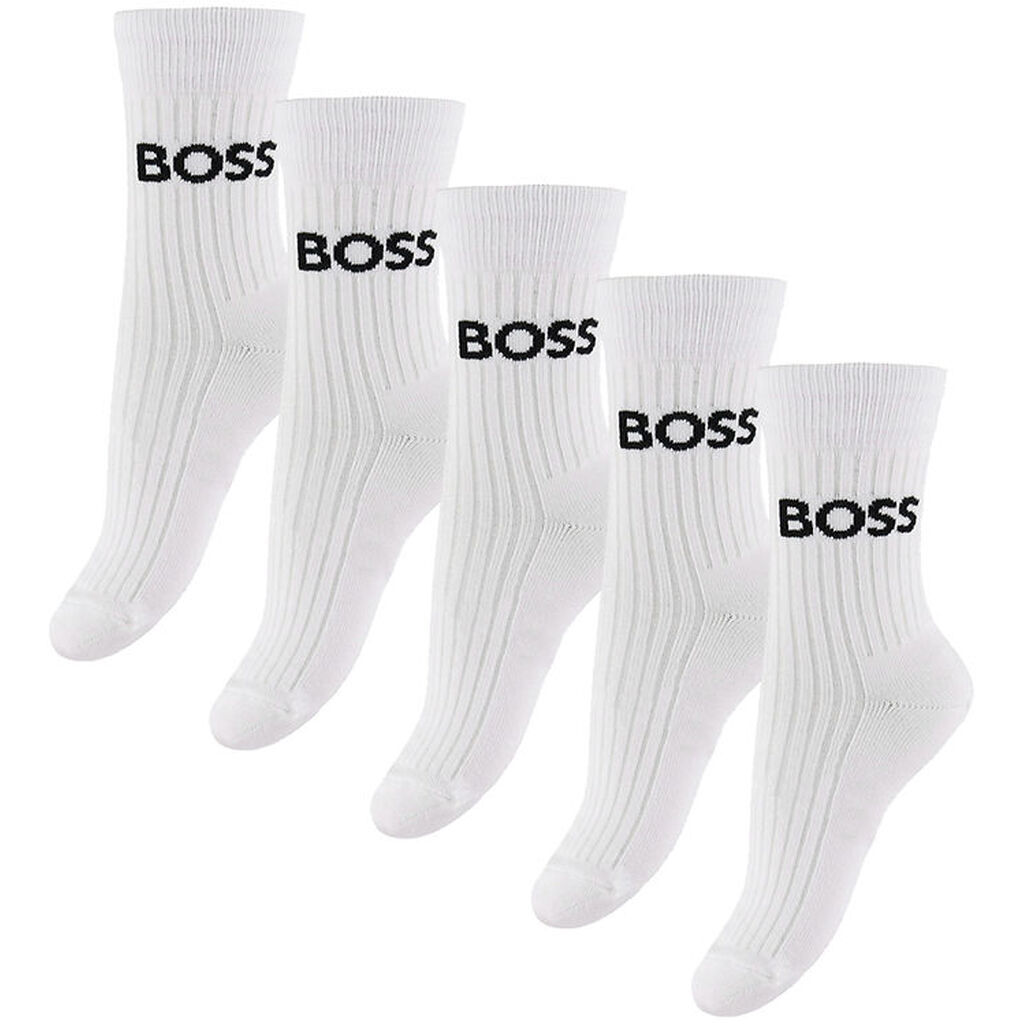 BOSS Strømper - 5-pak - Hvid m. Logo