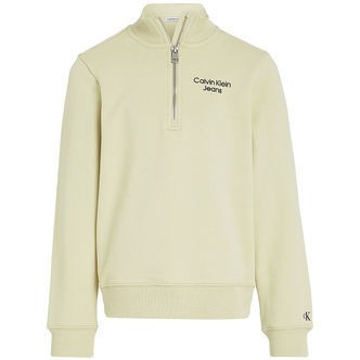 Calvin Klein Sweatshirt - Terry Half-Zip - Green Haze