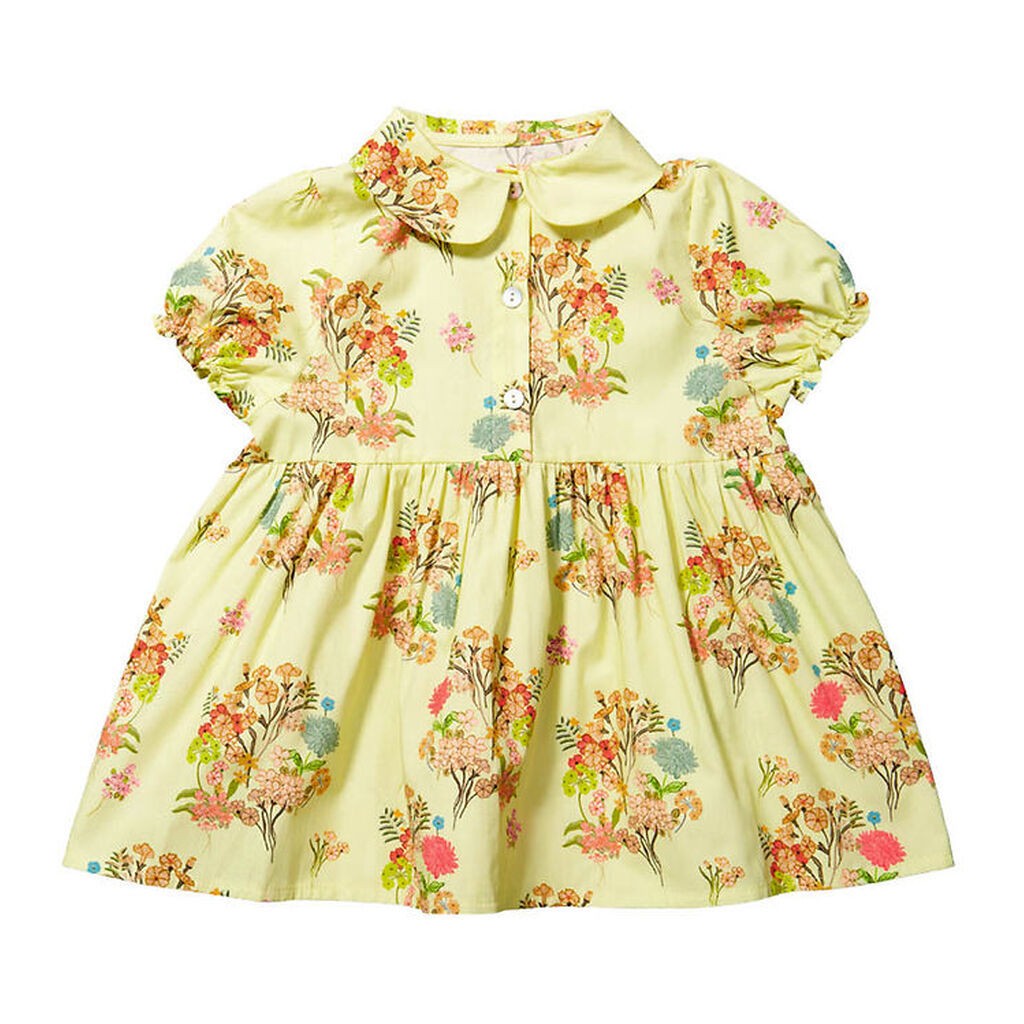 Christina Rohde Kjole - Gul m. Blomster