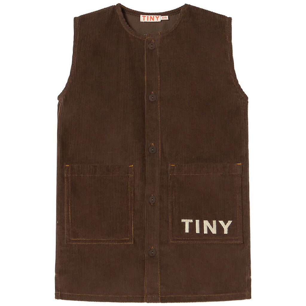 Tiny Cottons Kjole - Fløjl - Mørkebrun