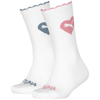 Puma Strømper - Kids Crew - 2-pak - Hvid/Pink/Blå