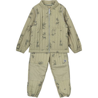 Mikk-Line Termotøj - Gray Green m. Print