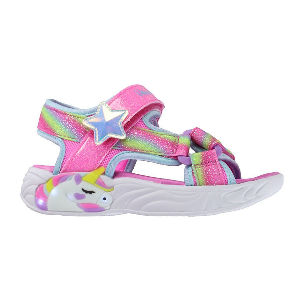 Skechers Sandaler m. Lys - Unicorn Dreams - Pink/Multi