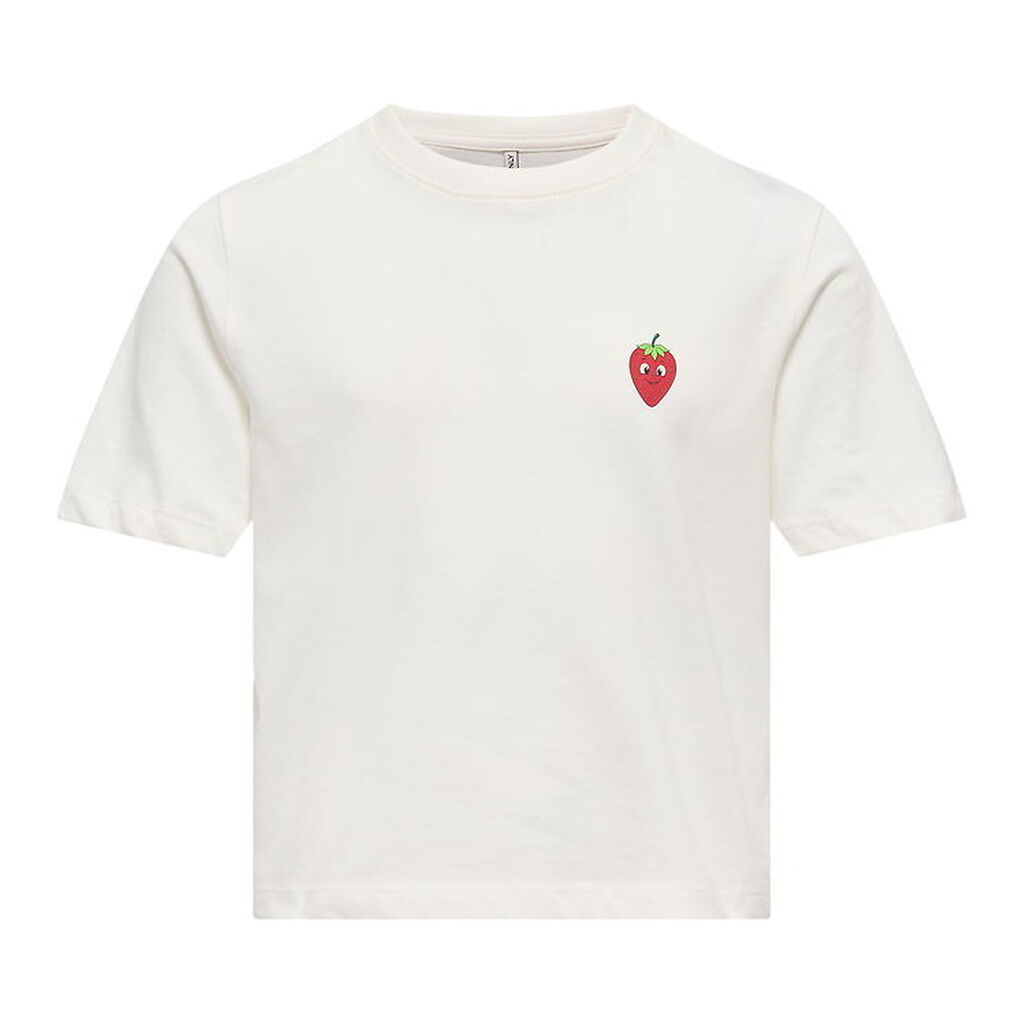Kids Only T-shirt - KogRex - Cloud Dancer/Strawberry