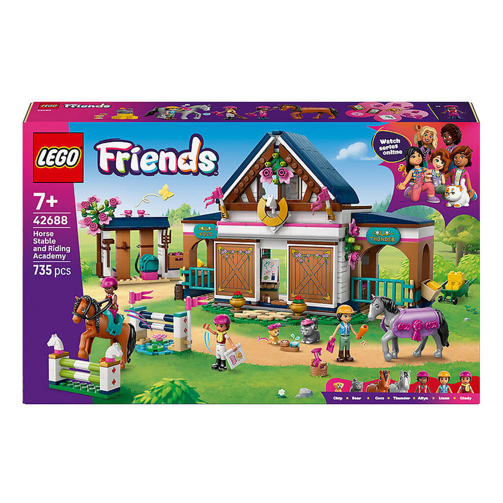 LEGOÂ® Friends - Hestestald Og Rideskole 42688 - 735 Dele