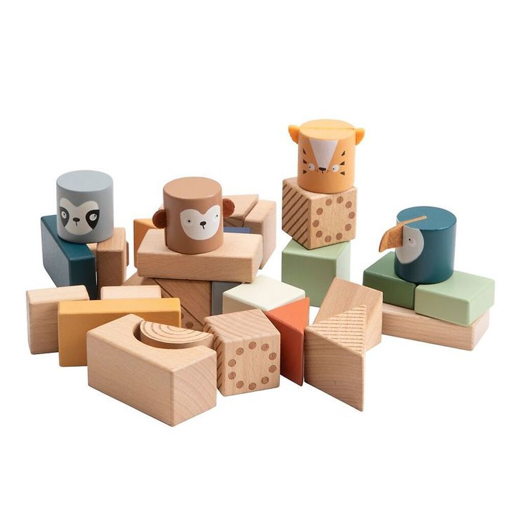 Sebra Byggeklodser - Træ - Wildlife Animals