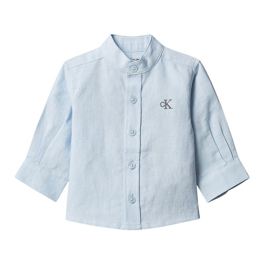 Calvin Klein Skjorte - Hør/Bomuld - Breezy Blue