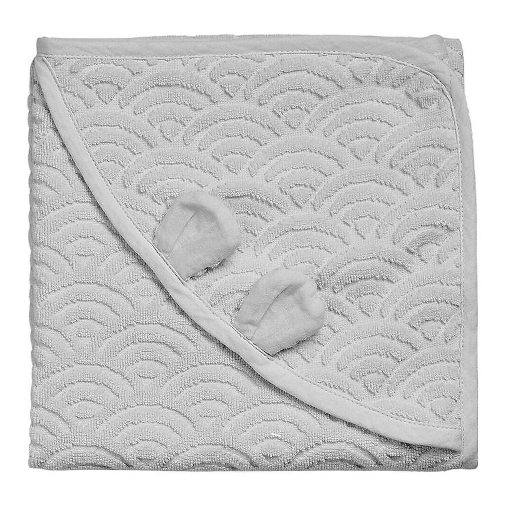 Cam Cam Babyhåndklæde - 80x80 cm - Classic Grey m. Ører