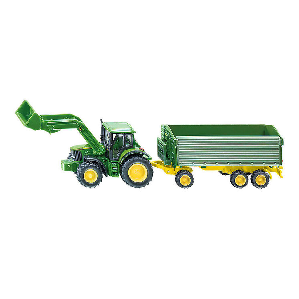 Siku Traktor m. Anhænger - 1:87 - John Deere With Front Loader A
