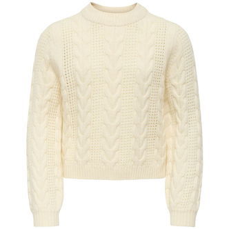 Kids Only Bluse - Strik - Viskoseblanding - KogRubina - Whitecap