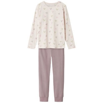 Name It Nattøj - 2-Delt - Noos - NkfNightset - Barely Pink/Bows