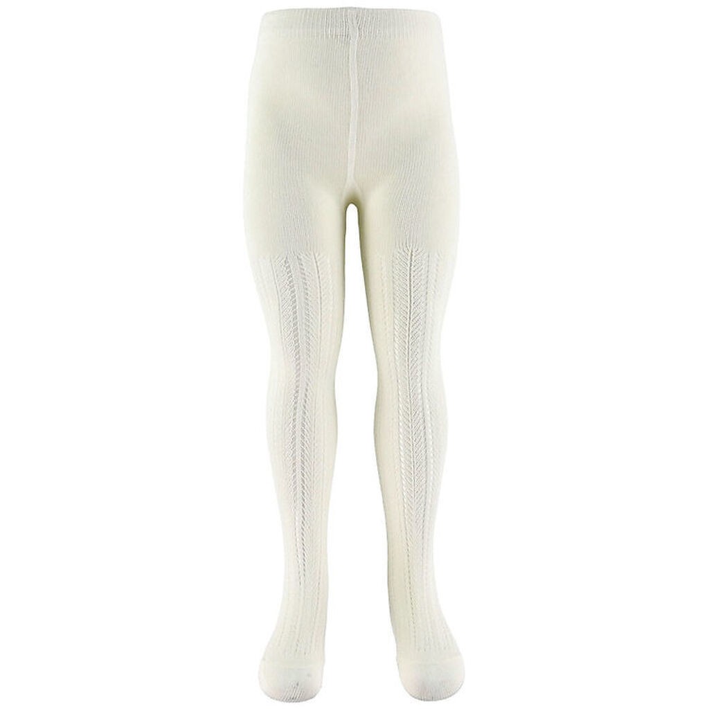 MarMar Strømpebukser - Hulmønster - Pointelle - Gentle White