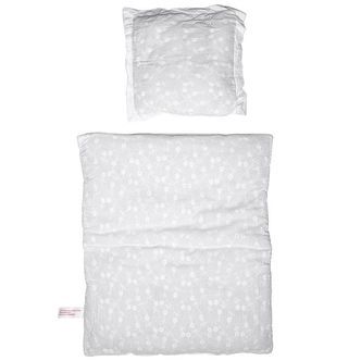 MaMaMeMo Dukkesengetøj - 33 cm - Hvid m. Blonde