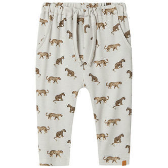 Lil' Atelier Bukser - Rib - NbmGavo - Vapor Blue m. Print