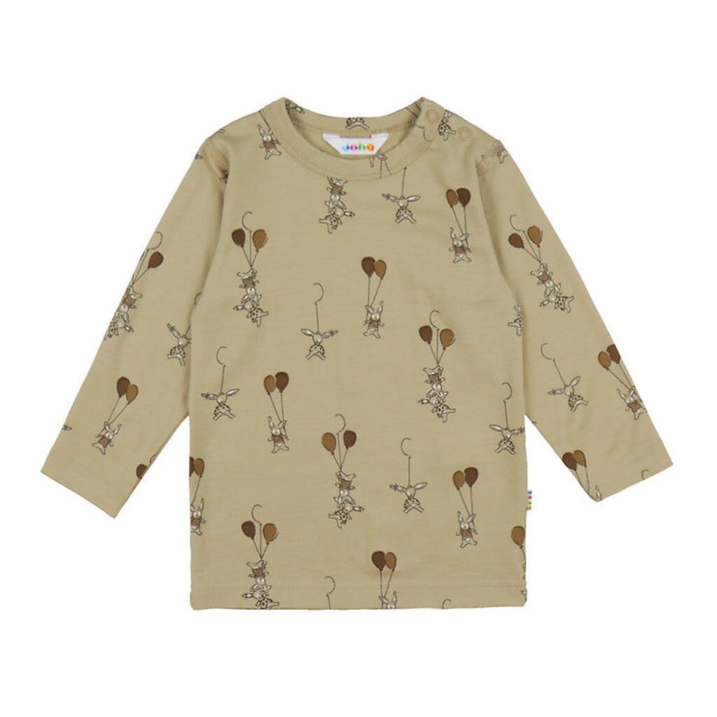 Joha Bluse - Uld - Beige m. Kaniner