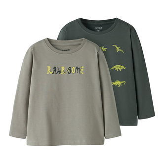 Name It Bluser - 2-pak - NmmVux - Shadow/Urban Chic