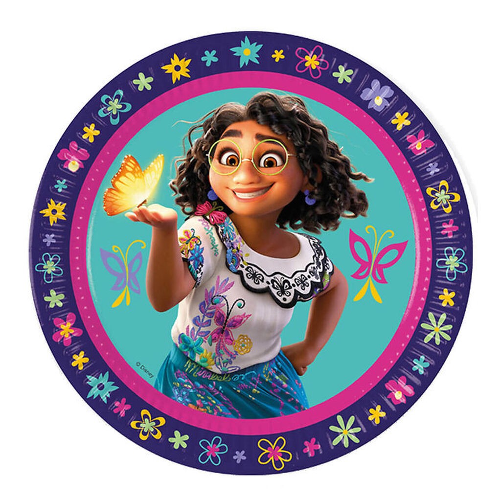 Decorata Party Paptallerkner - 8-pak - 23 cm - Encanto