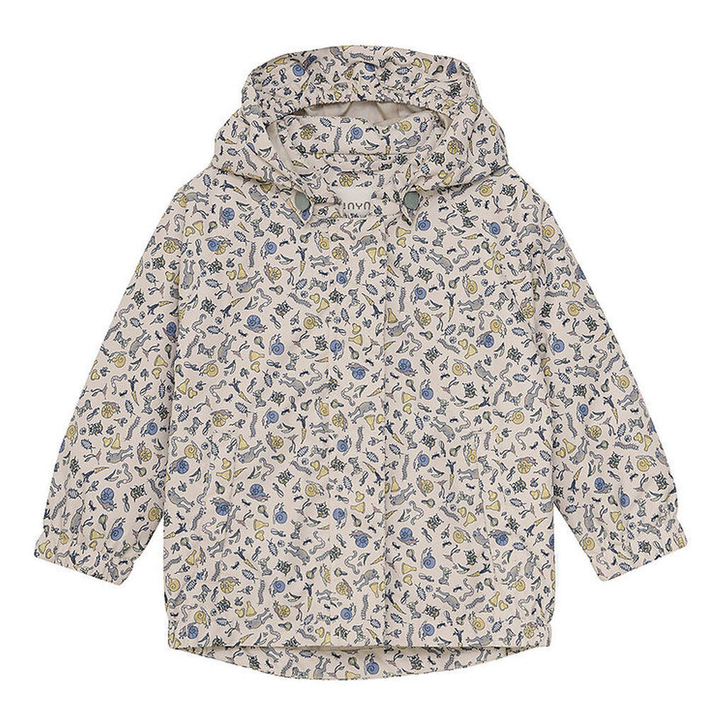 Minymo Regnjakke - PE - Timber Wolf m. Print