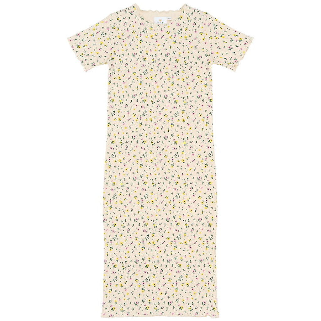 The New Kjole - Rib - TnSummer - Gardenia AOP