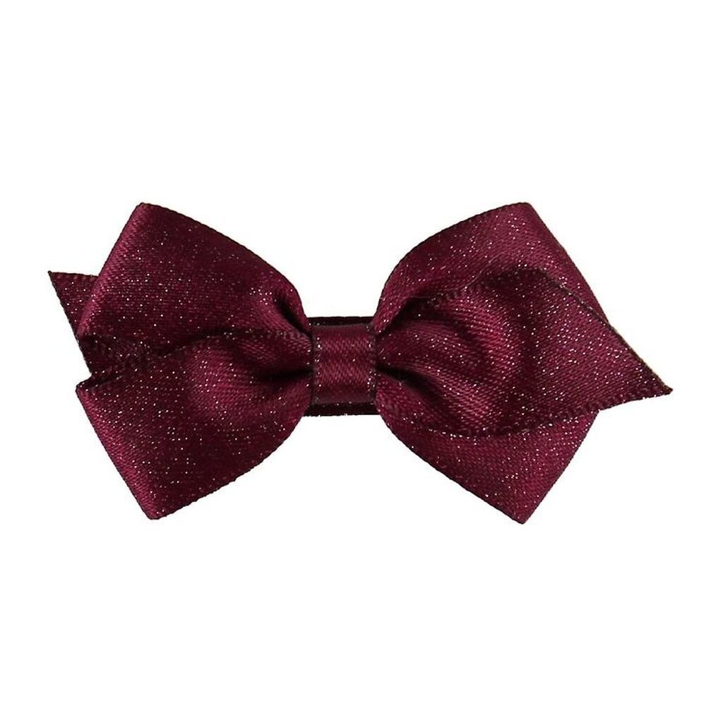 Little Wonders Hårsløjfe - Viola - 6 cm - Satin - Bordeaux Glimm