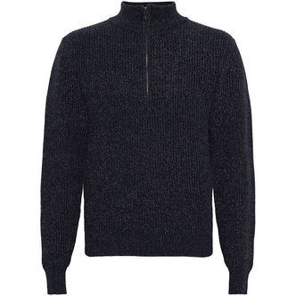 Grunt Bluse m. Lynlås- Strik - GrTone - Navy Melange