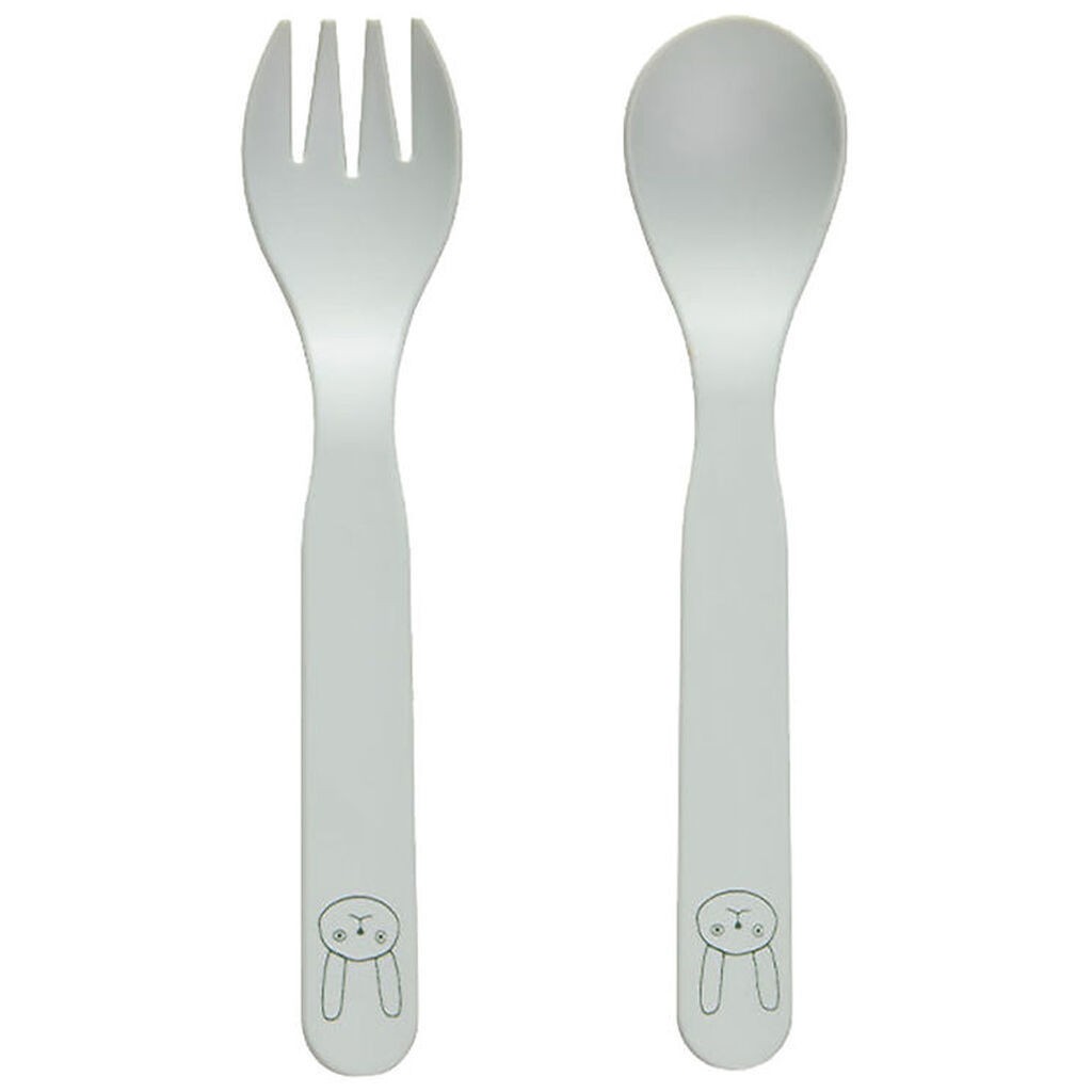 OYOY Børnebestik - Bioplast - 2 Dele - Pullo - Pale Mint