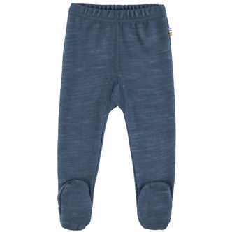 Joha Leggings m. Fødder - Uld/Bambus - Dark Denim
