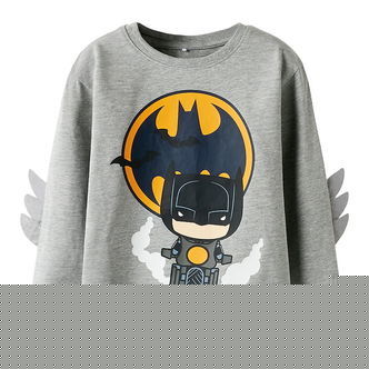 Name it Bluse - NmmOlej - Batman - Grå Meleret