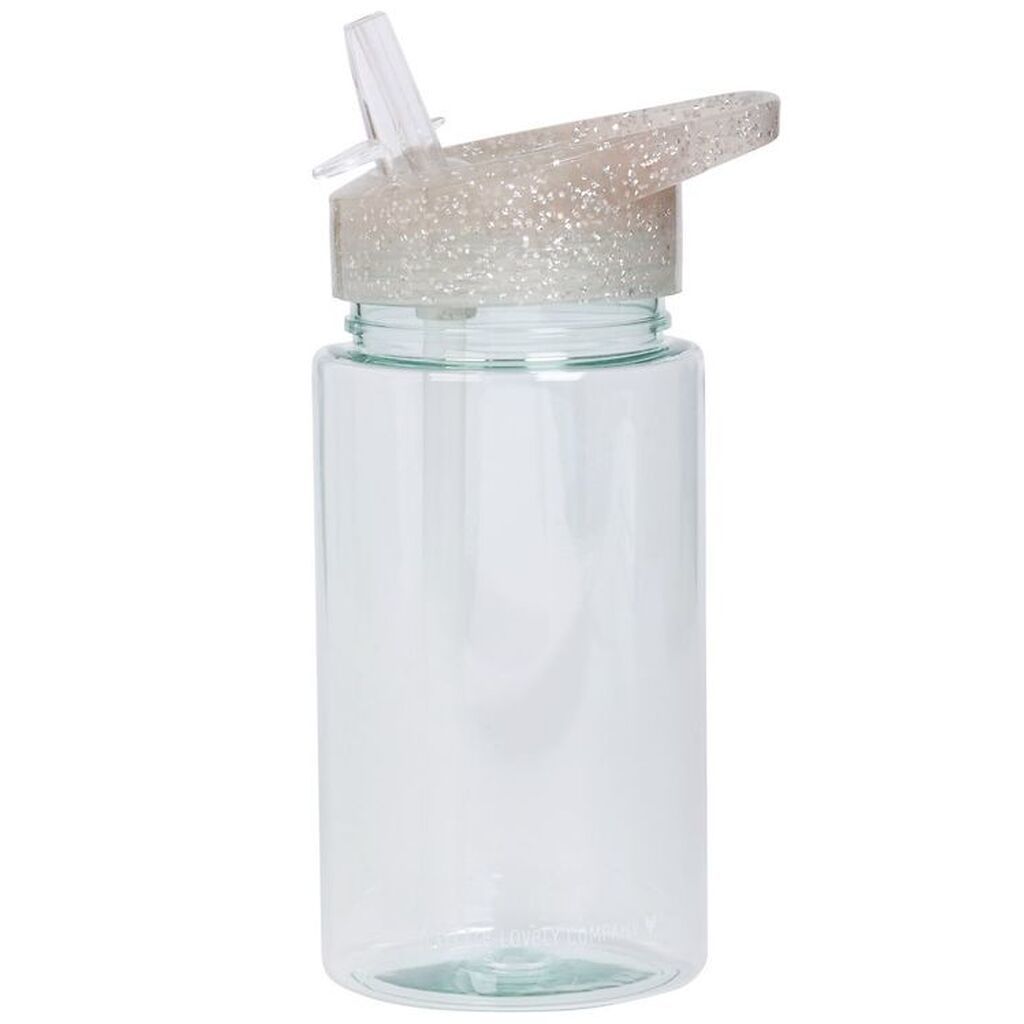 A Little Lovely Company Drikkedunk m. Sugerør - 450 ml - Sølv m.