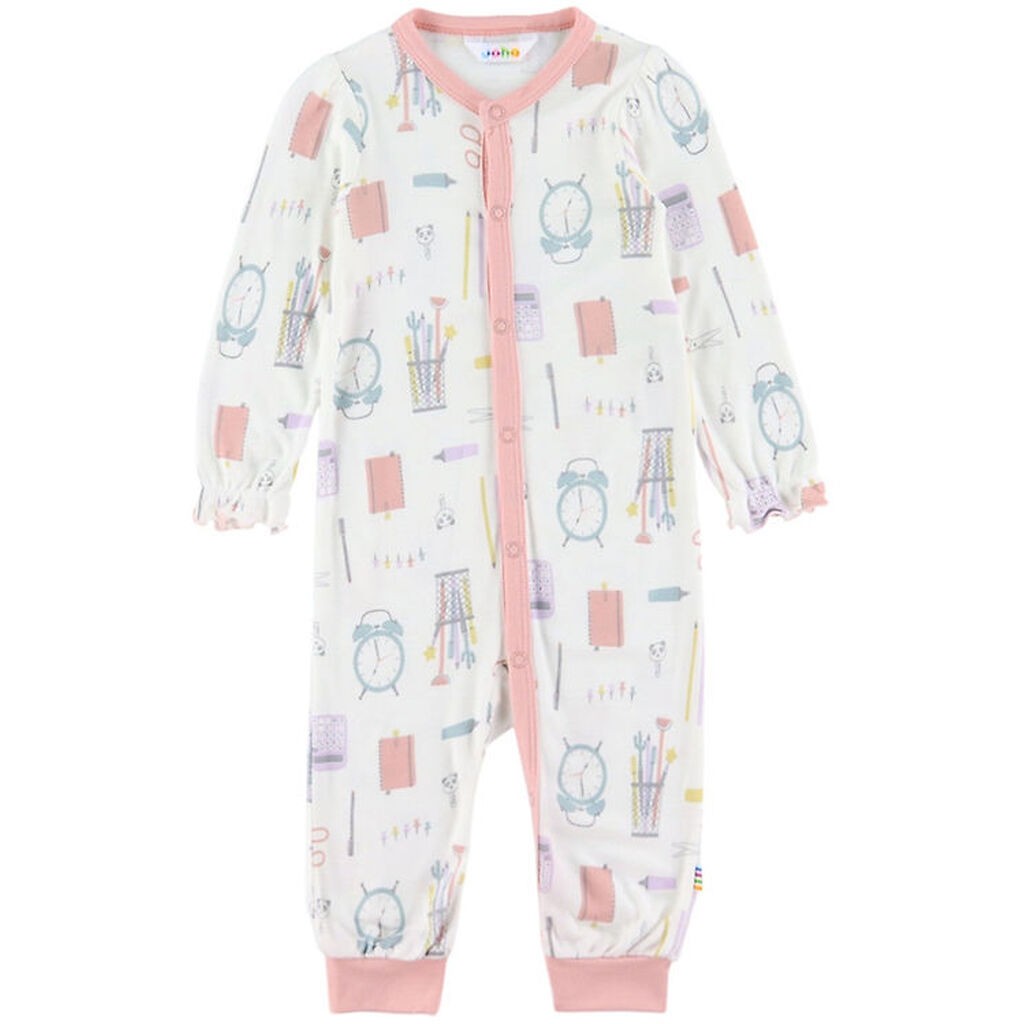 Joha Natdragt - Viskose/Bambus - Off White m. Print