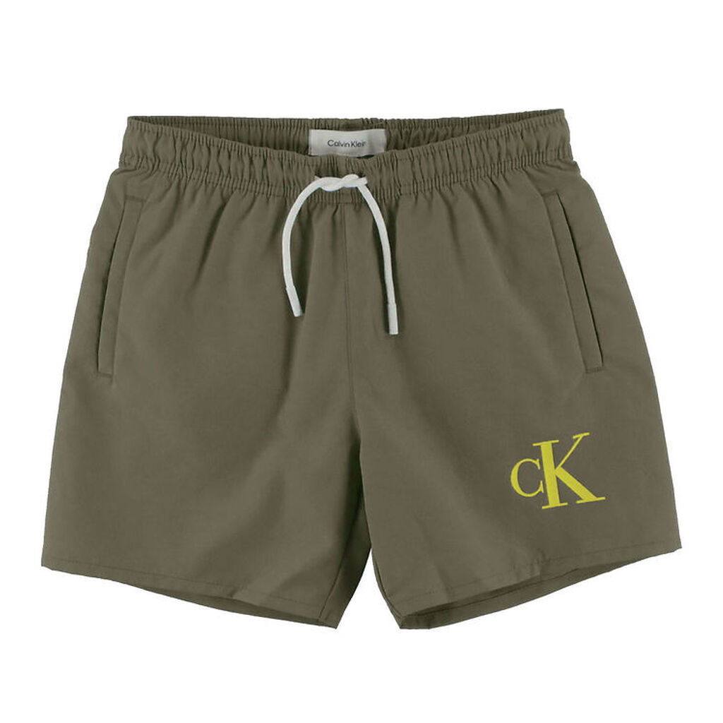 Calvin Klein Badeshorts - Dusky Green m. Logo