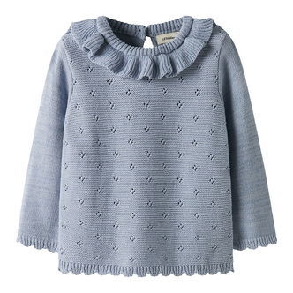 Lil' Atelier Bluse - Strik - Noos - NmfLaguna - Zen Blue