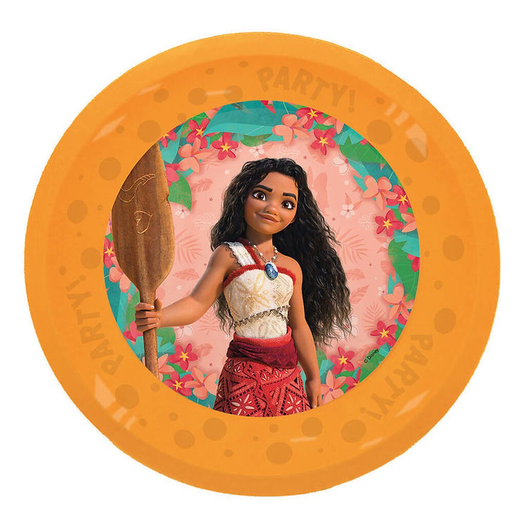 Decorata Party Plastiktallerkner - 4-pak - 21cm - Moana II