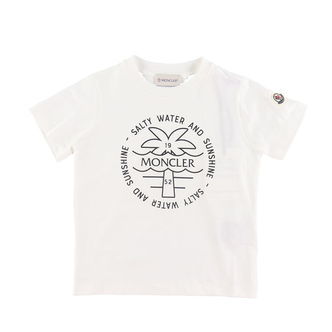 Moncler T-shirt - Hvid m. Sort