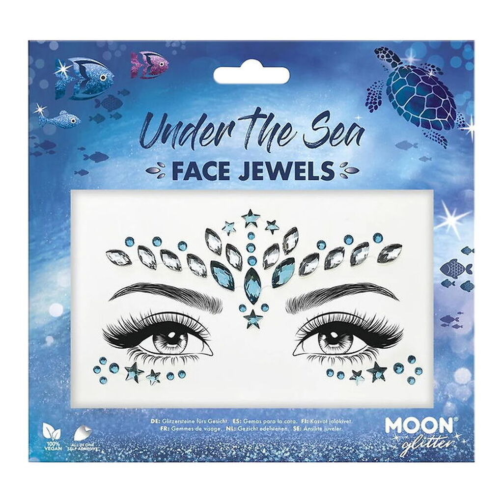 Smiffys Ansigtsdekoration - Moon Glitter Face Jewels