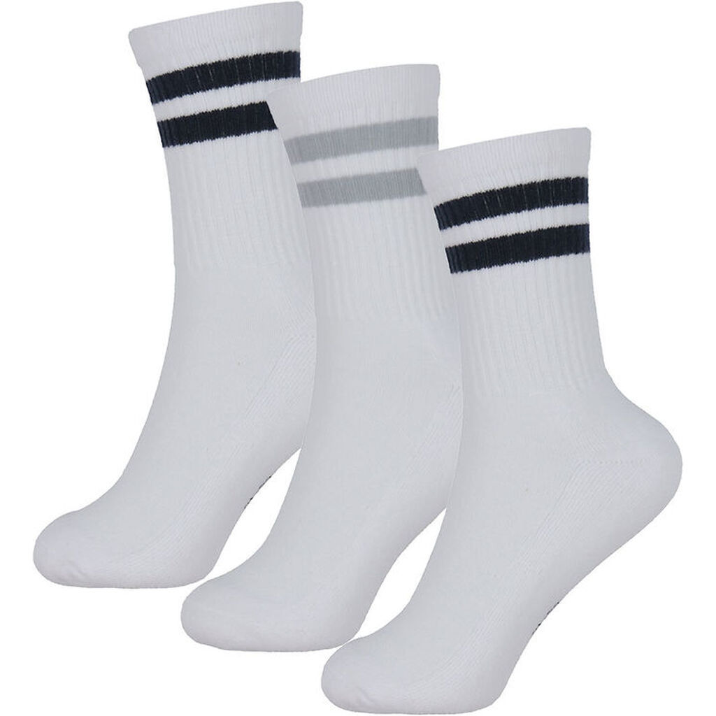 Name it Strømper - 3-pak - NkmNan - Bright White/Quarry/Navy