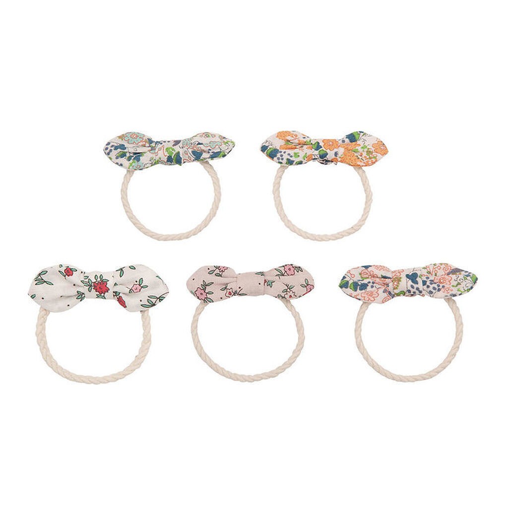 Mimi & Lula Hårelastikker - 5-pak - 4,5 cm - Flora Bow Florence