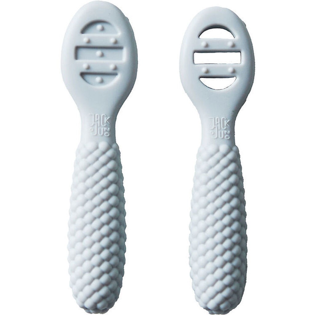 Jack o Juno Babyskeer - Silikone - 2-pak - Bubble - Glacier Grey
