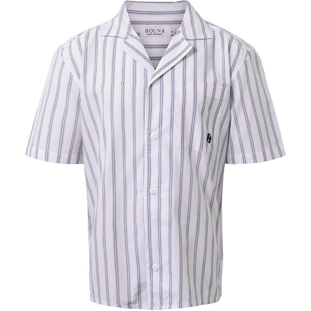 Hound Skjorte - Striped - Hvid/Navy