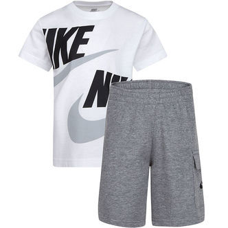 Nike Shortssæt - T-shirt/Shorts - Carbon Heather