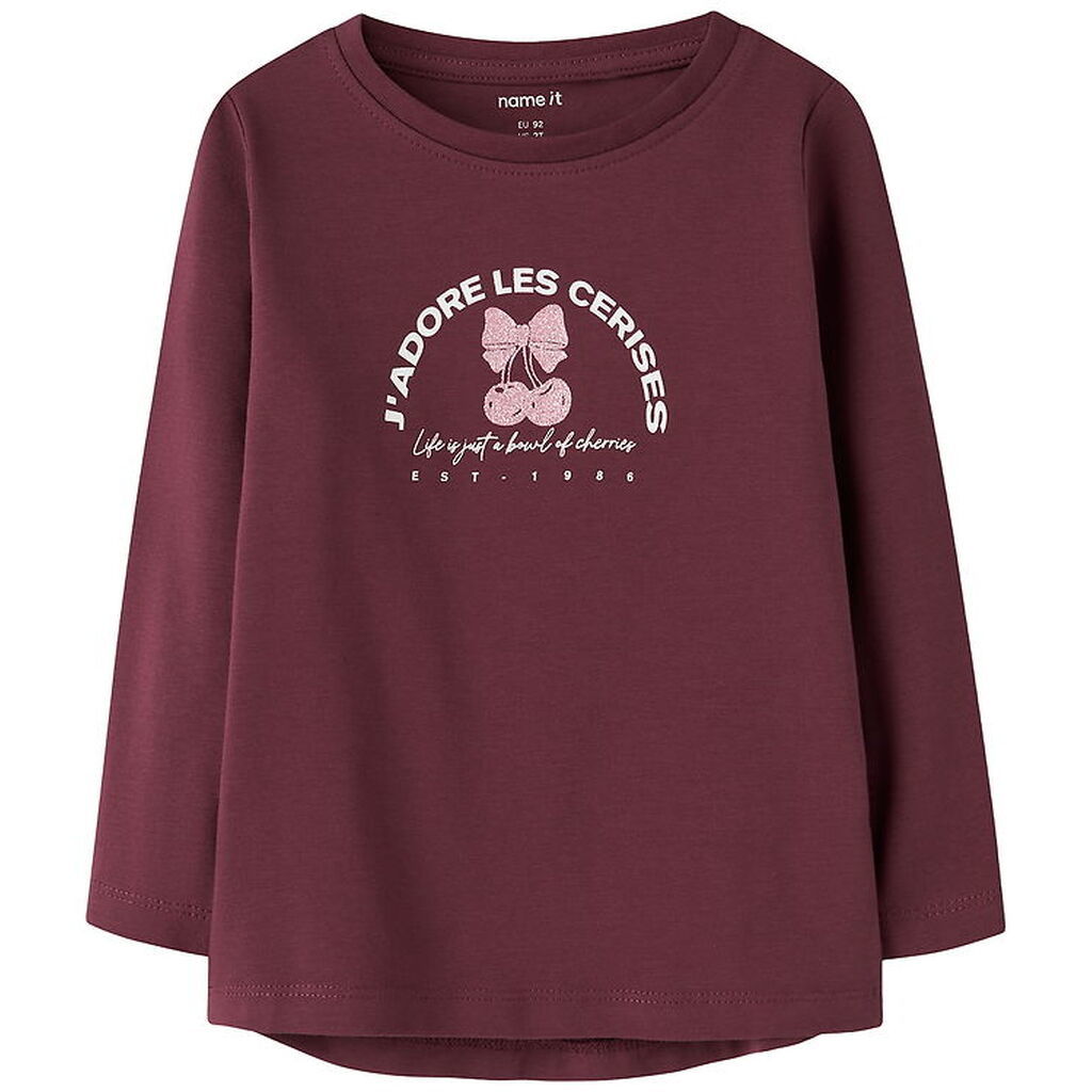 Name It Bluse - NmfVix - Burgundy/Cerises