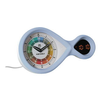 Kidywolf Vækkeur - Analog/Digital - Kidyalarm - Blå