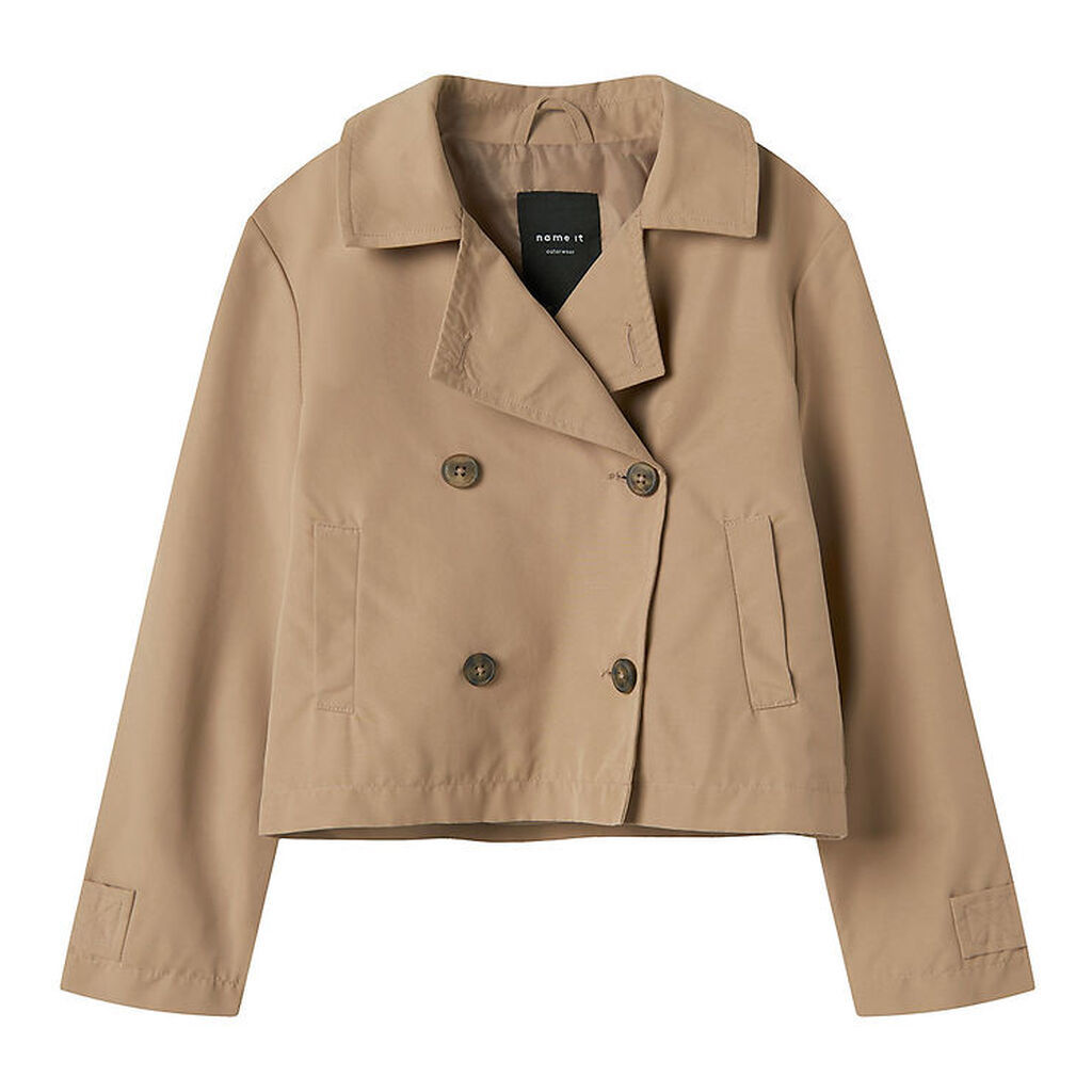 Name It Frakke - NkfMadelin - Kort - Savannah Tan