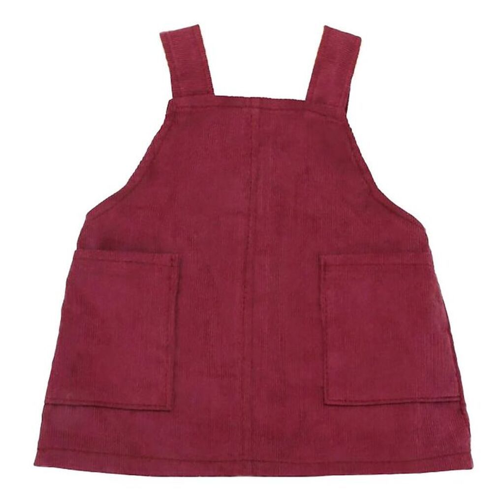 Asi Dukketøj - 43-46 cm - Smækkjole - Burgundy