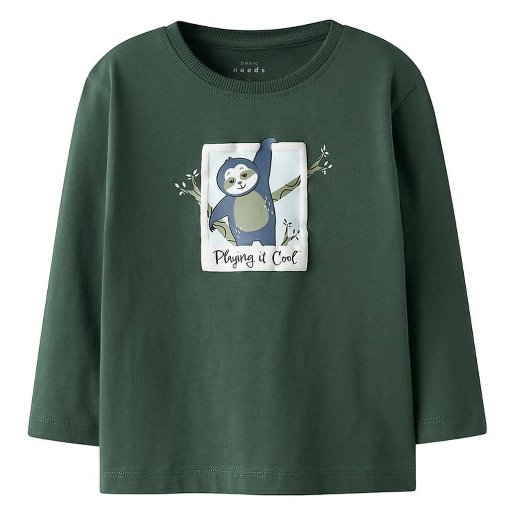 Name It Bluse - NmmVictor - Garden Topiary/Sloth Picture