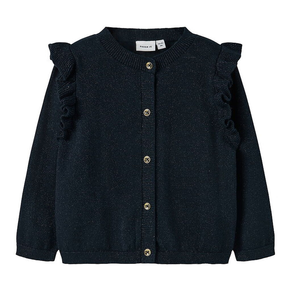 Name It Cardigan - Noos - Strik - NmfAbinne - Blå m. Glitter